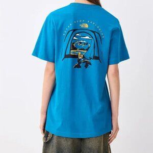 The North Face Mountain view T-shirt Blue 100% cotton
